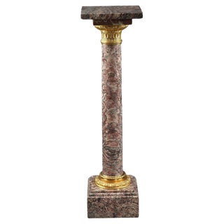 19th Century Napoleon III Brocatelle Marble Column For Sale