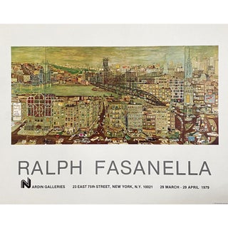 1970s Ralph Fasanella Nardin Galleries Exhibit Lithograph For Sale