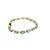 Late 20th Century Vintage 18K Yellow Gold Colombian Emerald and Diamond Line Bracelet For Sale - Image 5 of 8