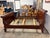 Queen Size Empire Revival Style Carved Mahogany Sleigh Bed Frame For Sale - Image 4 of 12