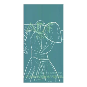 1987 Alex Katz 'American Dance Festival 1987' Pop Art Turquoise, White USA Serigraph