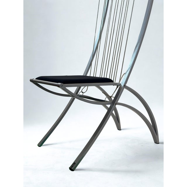Postmodern Sculptural Harp Dining Chairs from Dietrich Design, 1980s For Sale - Image 6 of 6