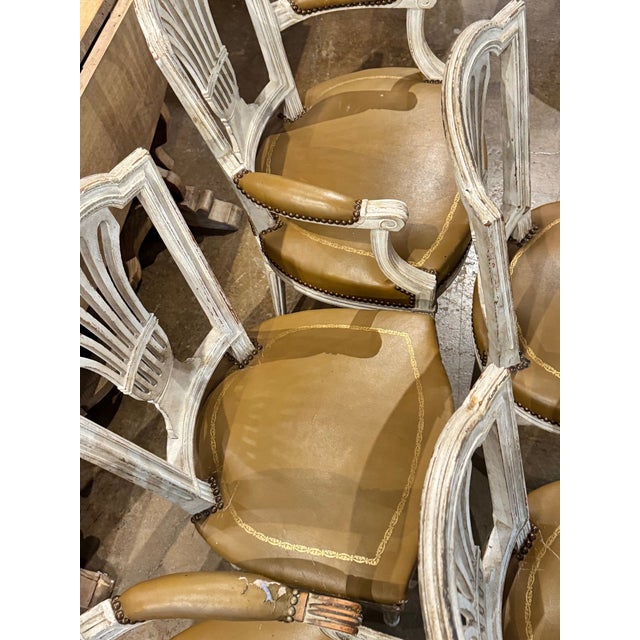 White Set of 6 French Louis XVI Dining Chairs For Sale - Image 8 of 11