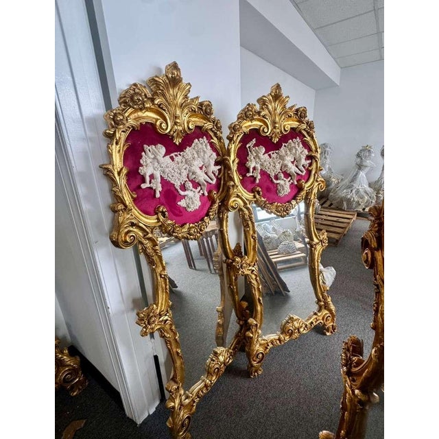 Make a bold statement with this stunning Baroque Rococo wall mirror, designed to bring timeless French elegance and...