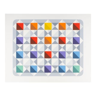 “Nebula Viii” Op Art Serigraph Print Marko Spalatin For Sale