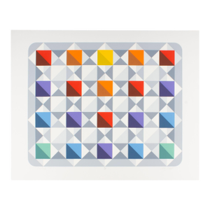 “Nebula Viii” Op Art Serigraph Print Marko Spalatin