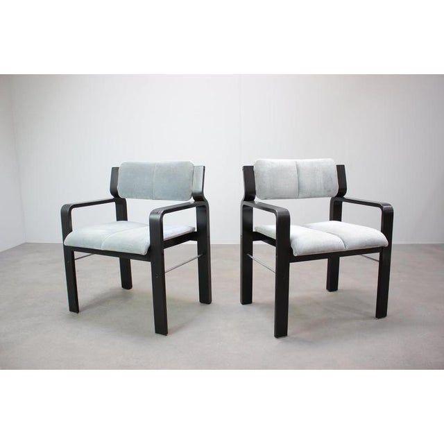Vintage Armchair by Ludvik Volak for Dřevopodnik Holešov, Czechoslovakia, 1989, Set of 10 For Sale - Image 9 of 18