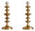 Swedish Brass Bobbin Table Lamp, Set of 2 For Sale