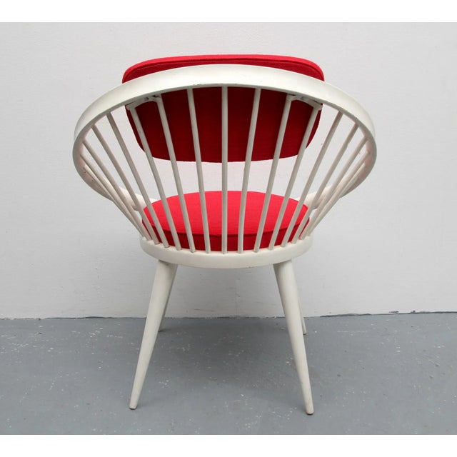 Wood Circle Chair by Yngve Ekström, 1960s For Sale - Image 7 of 10