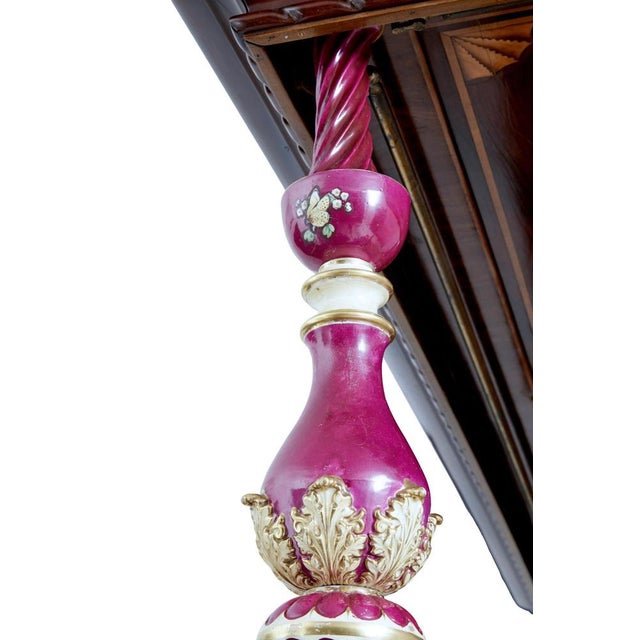 19th Century Mahogany and Porcelain 4 Poster Bed For Sale - Image 15 of 18