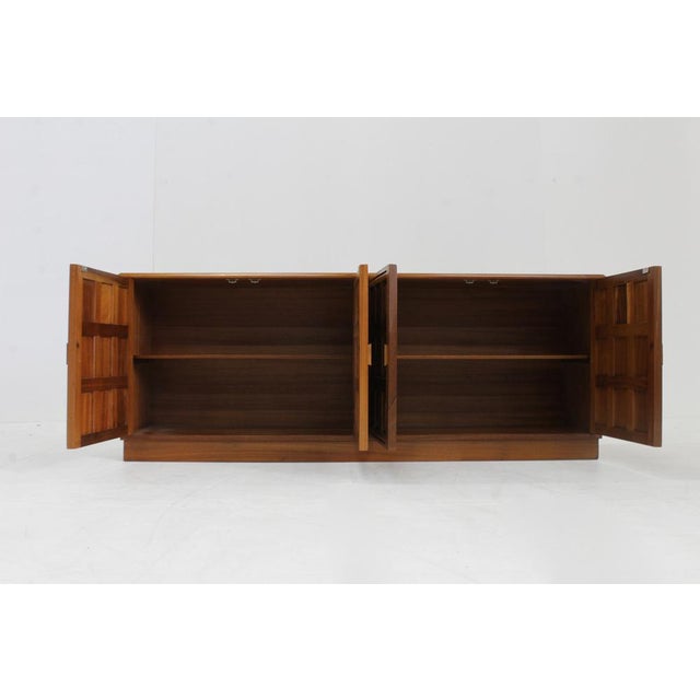 Wood Vintage Brutalist Sideboard in Walnut, 1970s For Sale - Image 7 of 10
