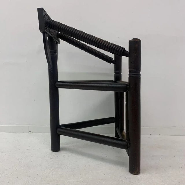 Swedish Munk Tripod Armchair in Oak, 1960s For Sale - Image 3 of 13