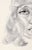 Modern Bohemian Woman - Rare and Signed Graphite Portrait Drawing on Textured Paper by Eugene Hawkins For Sale - Image 3 of 12