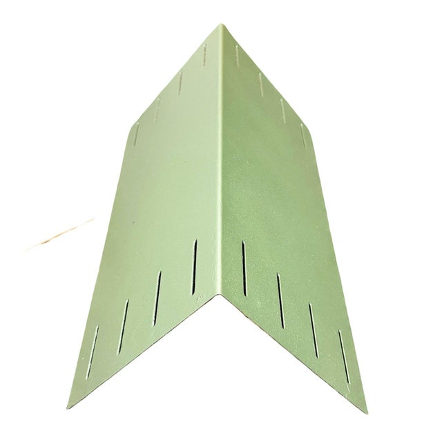 1950s Mid-Century Modern Googie Geometric Enameled Steel Wall Sconce W/ Slots , 47 Available For Sale - Image 11 of 18