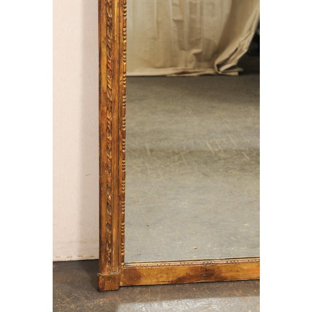 19th Century French Classical Gold Painted Wood Wall Mirror For Sale - Image 11 of 11