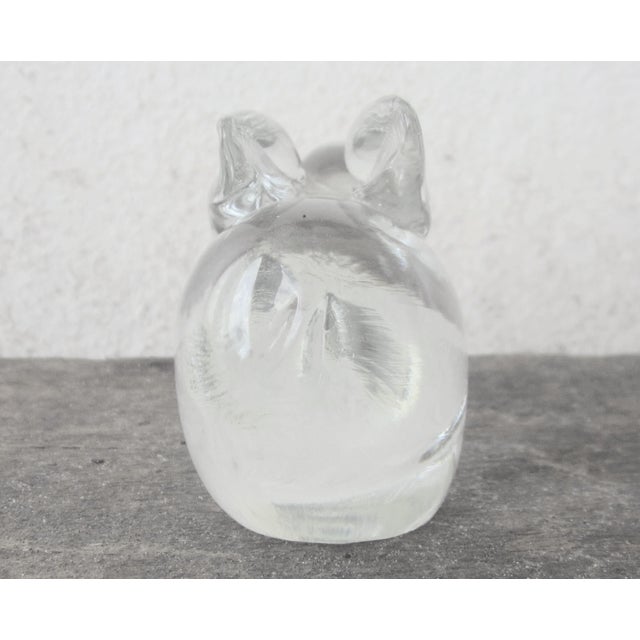 Murano Hand Blown Glass Rabbit Bunny Paper Weight For Sale - Image 4 of 5