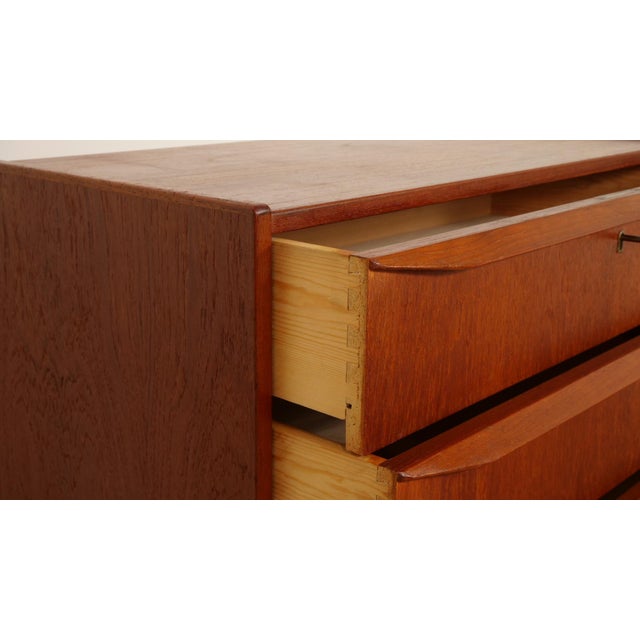 Wood Vintage Danish Chest of Drawers in Teak For Sale - Image 7 of 10