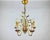 Italian glass leaf and metal chandelier by Banci Florence, Italy, 1970’s. Amazing hand crafted chandelier using Murano...