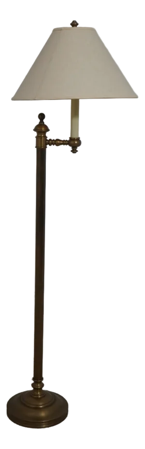 Visual Comfort Brass Neoclassical Floor Reading Lamp