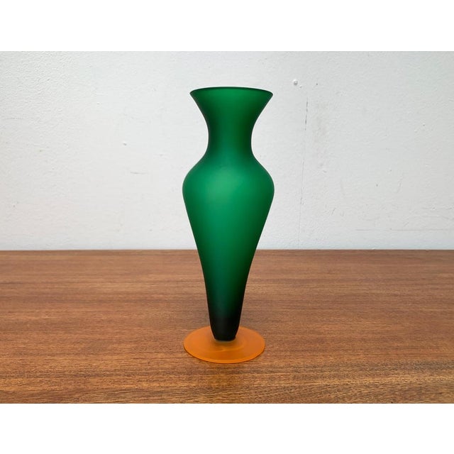 Italian Satinato Series Glass Vase attributed to Carlo Moretti, 1970s For Sale - Image 9 of 18
