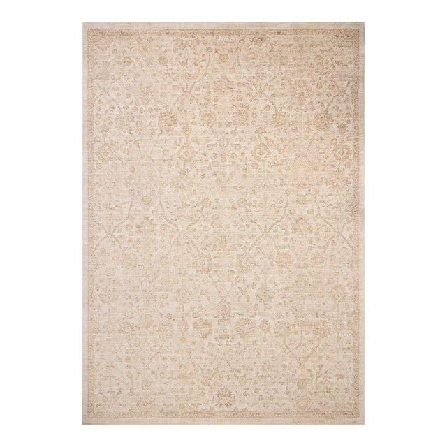 Chris Loves Julia x Loloi Palma Ivory / Sand 6'-3" x 9'-6" Area Rug For Sale