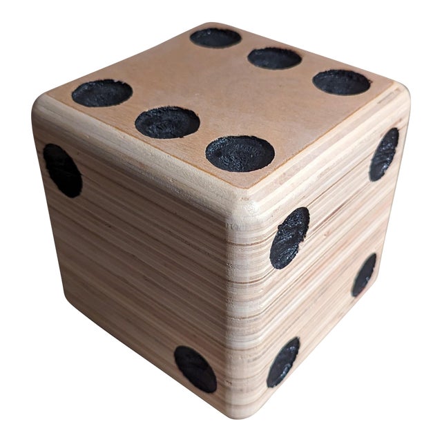 Large Vintage Wooden Dice For Sale