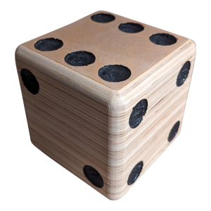 Large Vintage Wooden Dice