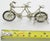 Vintage Italian Handmade Genuine Silver & Rubber Wheels Large Tandem Bicycle Miniature Figurine Made in Arezzo Tuscany For Sale - Image 10 of 10