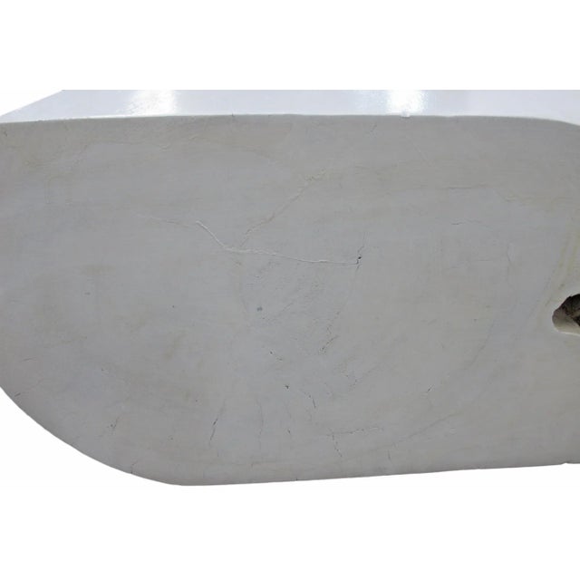 Minimalist White Living Edge Block Coffee Table 17 For Sale - Image 10 of 11