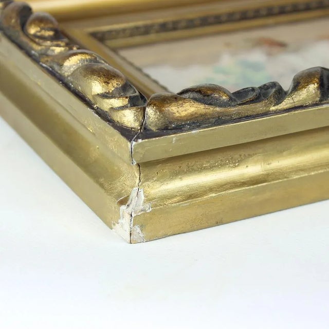 Beautiful vintage tapestry in an original frame. the whole piece looks just stunning. The frame is an art piece of itself....