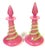 Pair French Pink Opaline Perfume Bottles with Green Serpents Attrib. Baccarat For Sale In West Palm - Image 6 of 13