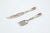 Silver Fish Knife and Fork with Cutouts, Set of 2 For Sale - Image 5 of 5