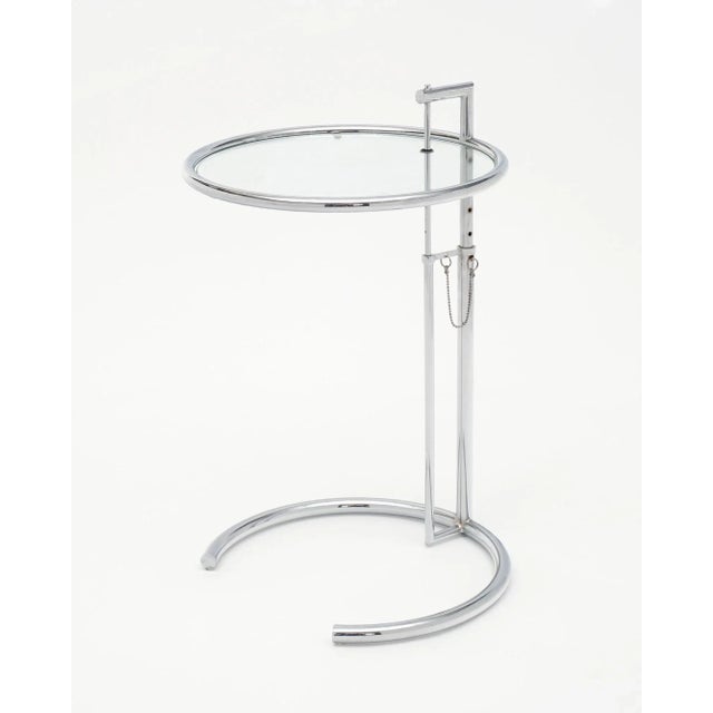Chrome Eileen Gray’s E-1027 Chrome Side Table For Sale - Image 8 of 10