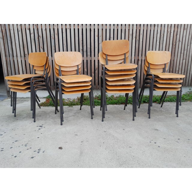 Vintage Industrial Chairs, Set of 20 For Sale - Image 9 of 9