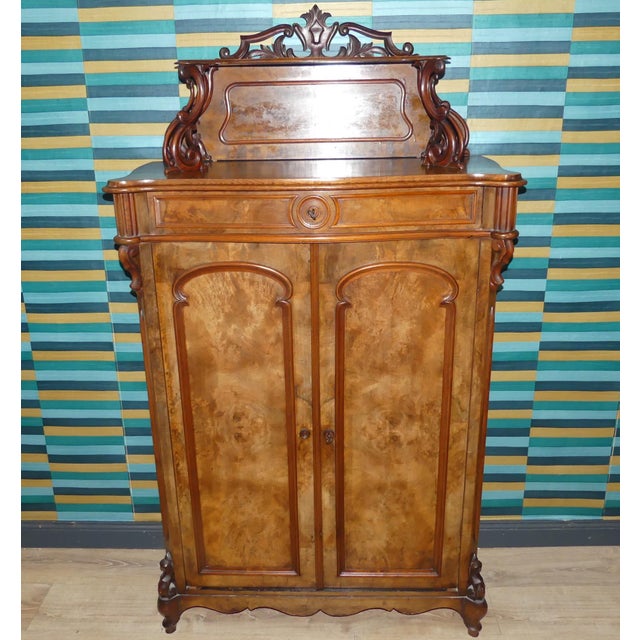 Antique Gründerzeit Vertiko with Top Section, 1920s For Sale - Image 3 of 15