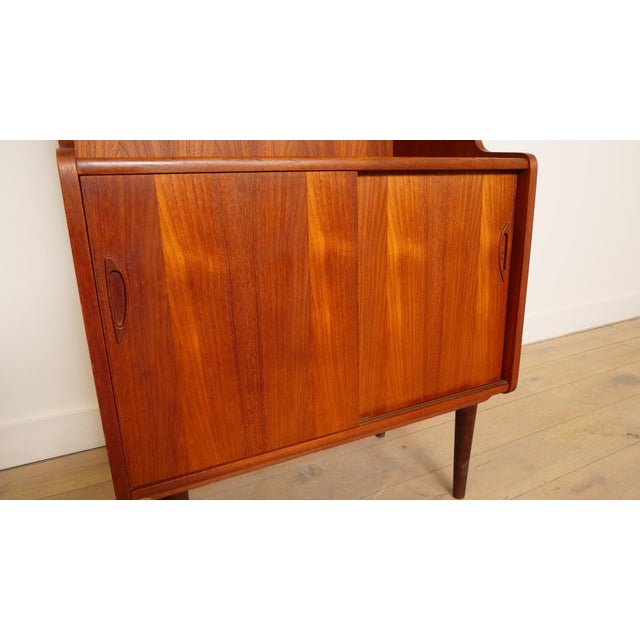 Brown Vintage Bookcase in Teak, 1960s For Sale - Image 8 of 11