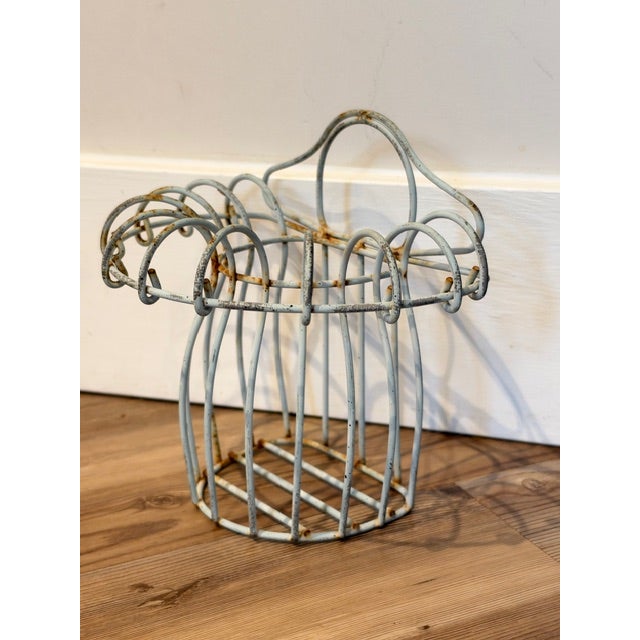 • Material: Wrought or bent iron wire construction with an open-weave or slatted design. • Style: Farmhouse, French...