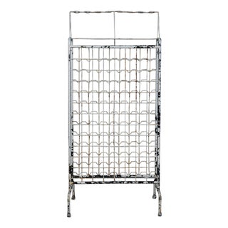 Mid-Century Steel Wine Rack For Sale