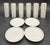 Mid 20th Century Lagardo Tackett White Porcelain Espresso Demitasse Cups, Set of 6 For Sale In Miami - Image 6 of 12