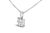 Contemporary Sterling Silver 1/2 Cttw Princess-Cut Diamond 4 Stone Pendant Necklace For Sale - Image 3 of 5