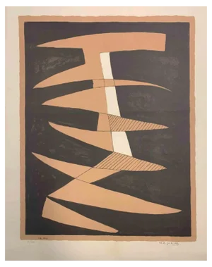 Alberto Magnelli, Untitled, Original Lithograph, 1945