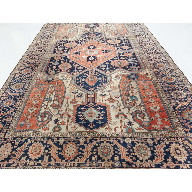 Antique Persian Heriz Rug For Sale - Image 11 of 12