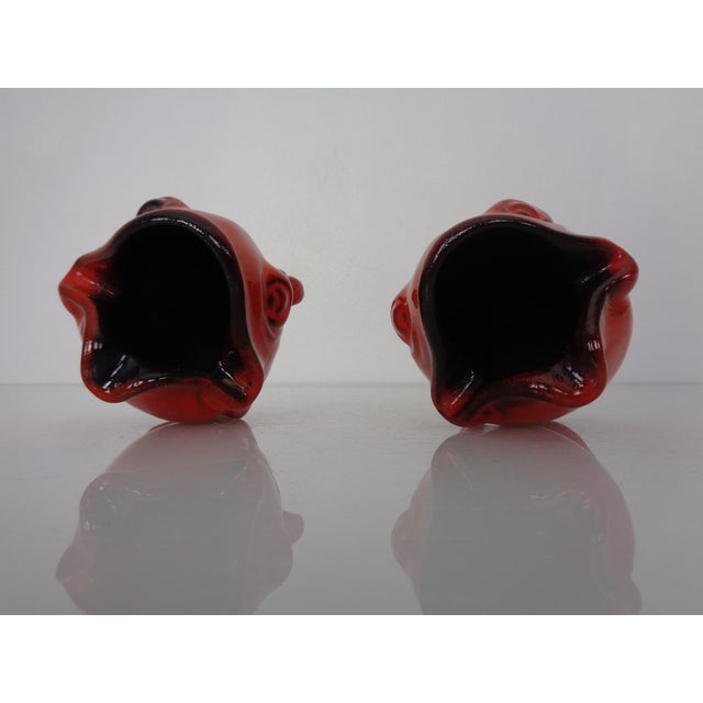 Red Ceramic Fish Ashtrays, Germany, 1970s, Set of 2 For Sale - Image 12 of 14