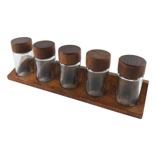 Mid-Century Danish Teak Spice Rack from Digsmed, 1960s, Set of 6 For Sale