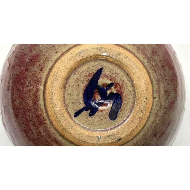 1960s Japanese Tsubo California Otis School-Style Sgraffito Studio Pottery Seed Pot For Sale - Image 5 of 18