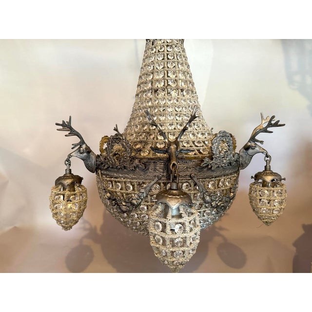 1980s French Louis XVI Charcoal Bronze Chandeliers - Pair For Sale - Image 9 of 18