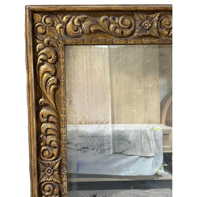 Italian Michael Taylor 18th C Style Giltwood Acanthus Leaf Mirror For Sale - Image 3 of 3