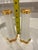 1960s Vintage White and Gold Salt & Pepper Shakers For Sale - Image 5 of 7