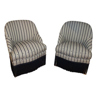 Pair of Attribruted Nickey Kehoe Napoleon III Fireplace Chairs For Sale