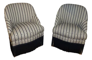 Pair of Attribruted Nickey Kehoe Napoleon III Fireplace Chairs